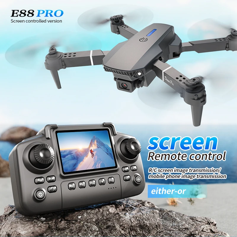Drone Ae Rc - Professionelle E88 PRO Drohne mit Bildschirm