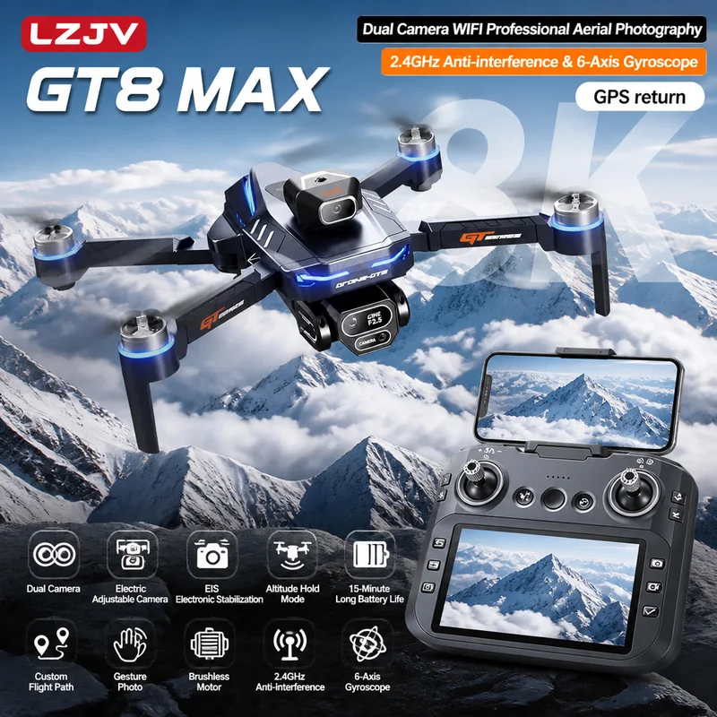 Drone Rc S156 - GT8 Max Faltbare Drohne 8K HD