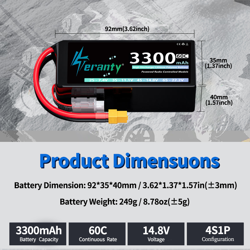 TERANTY 4S 3300mAh Lipo-Akku 1 – Drone Rc Boat Bewertung und Preis
